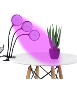 GloboStar® GloboStar® 79652 Grow Light Full Spectrum LED Φωτιστικό Ανάπτυξης Φυτών Γλάστρας με 3 Κινούμενες Κεφαλές & Βάση Clip SMD 2835 15W 160° DC 5V IP20 με Dimmer & Timer Εσωτερικού Χώρου για Κάλυψη Επιφάνειας 1m x 1m Πλήρους Φάσματος Φωτισμού