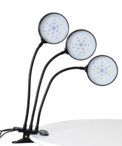 Alternative view of GloboStar® 79653 Grow Light Hydro Spectrum LED Φωτιστικό Ανάπτυξης Υδροπονικών Φυτών Γλάστρας με 3 Κινούμενες Κεφαλές & Βάση Clip SMD 2835 15W 160° DC 5V IP20 με Dimmer & Timer Εσωτερικού Χώρου για Κάλυψη Επιφάνειας 1m x 1m Πλήρους Φάσματος Φωτισμού