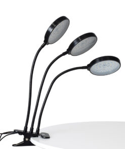 GloboStar® 79653 Grow Light Hydro Spectrum LED Φωτιστικό Ανάπτυξης Υδροπονικών Φυτών Γλάστρας με 3 Κινούμενες Κεφαλές & Βάση Clip SMD 2835 15W 160° DC 5V IP20 με Dimmer & Timer Εσωτερικού Χώρου για Κάλυψη Επιφάνειας 1m x 1m Πλήρους Φάσματος Φωτισμού 14 79653 4