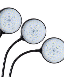 GloboStar® 79653 Grow Light Hydro Spectrum LED Φωτιστικό Ανάπτυξης Υδροπονικών Φυτών Γλάστρας με 3 Κινούμενες Κεφαλές & Βάση Clip SMD 2835 15W 160° DC 5V IP20 με Dimmer & Timer Εσωτερικού Χώρου για Κάλυψη Επιφάνειας 1m x 1m Πλήρους Φάσματος Φωτισμού 17 79653 7