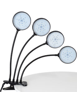 Alternative view of GloboStar® 79655 Grow Light Hydro Spectrum LED Φωτιστικό Ανάπτυξης Υδροπονικών Φυτών Γλάστρας με 4 Κινούμενες Κεφαλές & Βάση Clip SMD 2835 20W 160° DC 5V IP20 με Dimmer & Timer Εσωτερικού Χώρου για Κάλυψη Επιφάνειας 1m x 1m Πλήρους Φάσματος Φωτισμού