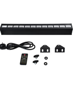 GLOBOSTAR® UVBAR 79660 Μπάρα Φωτισμού LED 36W 120° AC 220-240V IP20 Μαύρο Αλουμίνιο - UV Black Light - DMX512 & Ασύρματο Χειριστήριο IR - Μ50 x Π6 x Υ6cm - 2 Χρόνια Εγγύηση 23 79660 12