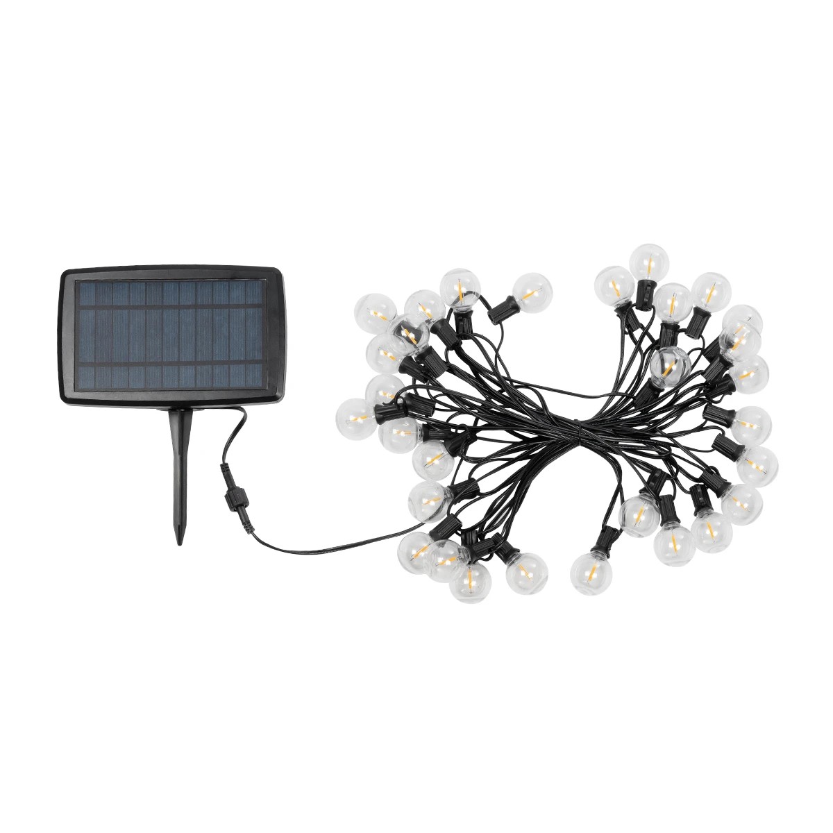 GLOBOSTAR® TWILIGHT 79668 Μοντέρνο Φωτιστικό Κήπου Γιρλάντα 10.5m με 30 Λάμπες & IR Ασύρματο Χειριστήριο LED 18W 1620lm 360° DC 3.7V με Ενσωματωμένο Φωτοβολταϊκό Panel 5.5V 3W & Επαναφορτιζόμενη Μπαταρία Li-ion 3.6V 2x18650 4400mAh Αδιάβροχο IP65 Θερμό Λευκό 2700Κ Dimmable - Sanan SMD Chip - Μαύρο & Διάφανο - Μ1050 x Π4 x Υ7cm - 2 Χρόνια Εγγύηση 10 GLOBOSTAR® TWILIGHT 79668 Μοντέρνο Φωτιστικό Κήπου Γιρλάντα 10.5m με 30 Λάμπες & IR Ασύρματο Χειριστήριο LED 18W 1620lm 360° DC 3.7V με Ενσωματωμένο Φωτοβολταϊκό Panel 5.5V 3W & Επαναφορτιζόμενη Μπαταρία Li-ion 3.6V 2x18650 4400mAh Αδιάβροχο IP65 Θερμό Λευκό 2700Κ Dimmable - Sanan SMD Chip - Μαύρο & Διάφανο - Μ1050 x Π4 x Υ7cm - 2 Χρόνια Εγγύηση - Image 9