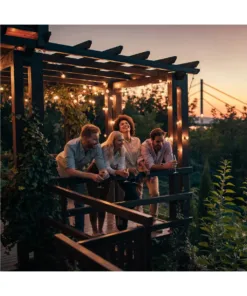 GLOBOSTAR® TWILIGHT 79668 Μοντέρνο Φωτιστικό Κήπου Γιρλάντα 10.5m με 30 Λάμπες & IR Ασύρματο Χειριστήριο LED 18W 1620lm 360° DC 3.7V με Ενσωματωμένο Φωτοβολταϊκό Panel 5.5V 3W & Επαναφορτιζόμενη Μπαταρία Li-ion 3.6V 2x18650 4400mAh Αδιάβροχο IP65 Θερμό Λευκό 2700Κ Dimmable - Sanan SMD Chip - Μαύρο & Διάφανο - Μ1050 x Π4 x Υ7cm - 2 Χρόνια Εγγύηση 26 79668 14