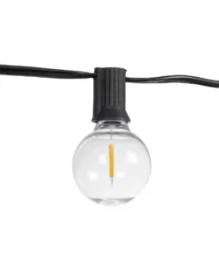 GLOBOSTAR® TWILIGHT 79668 Μοντέρνο Φωτιστικό Κήπου Γιρλάντα 10.5m με 30 Λάμπες & IR Ασύρματο Χειριστήριο LED 18W 1620lm 360° DC 3.7V με Ενσωματωμένο Φωτοβολταϊκό Panel 5.5V 3W & Επαναφορτιζόμενη Μπαταρία Li-ion 3.6V 2x18650 4400mAh Αδιάβροχο IP65 Θερμό Λευκό 2700Κ Dimmable - Sanan SMD Chip - Μαύρο & Διάφανο - Μ1050 x Π4 x Υ7cm - 2 Χρόνια Εγγύηση 18 79668 6