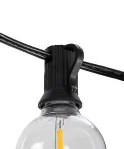 GLOBOSTAR® TWILIGHT 79668 Μοντέρνο Φωτιστικό Κήπου Γιρλάντα 10.5m με 30 Λάμπες & IR Ασύρματο Χειριστήριο LED 18W 1620lm 360° DC 3.7V με Ενσωματωμένο Φωτοβολταϊκό Panel 5.5V 3W & Επαναφορτιζόμενη Μπαταρία Li-ion 3.6V 2x18650 4400mAh Αδιάβροχο IP65 Θερμό Λευκό 2700Κ Dimmable - Sanan SMD Chip - Μαύρο & Διάφανο - Μ1050 x Π4 x Υ7cm - 2 Χρόνια Εγγύηση 19 79668 7