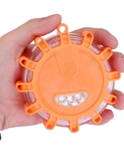 GLOBOSTAR® EMERGENCIA 79697 Φωτιστικό Έκτακτης Ανάγκης για Οχήματα με Μαγνήτη & Φακό LED 2W 140lm 360° DC 5V με 3xAAA Μπαταρίες Αδιάβροχο IP65 Κόκκινο & Ψυχρό Λευκό 6000K - Πορτοκαλί - Μ10 x Π10 x Υ3.5cm - 1 Χρόνο Εγγύηση 28 79697 11