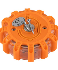 GLOBOSTAR® EMERGENCIA 79697 Φωτιστικό Έκτακτης Ανάγκης για Οχήματα με Μαγνήτη & Φακό LED 2W 140lm 360° DC 5V με 3xAAA Μπαταρίες Αδιάβροχο IP65 Κόκκινο & Ψυχρό Λευκό 6000K - Πορτοκαλί - Μ10 x Π10 x Υ3.5cm - 1 Χρόνο Εγγύηση 22 79697 6