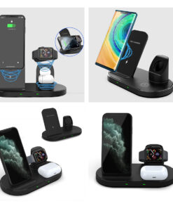 GloboStar® 79698 Επιτραπέζια Σταθερή Βάση Ασύρματης Φόρτισης Fast Charging για Κινητά - Earphones - Smart Watches 3 Καναλιών - 1 Channel 15W Max (Phone) - 2 Channel 3W (Airpod) - 3 Channel 2W (Watch) 14 79698 7