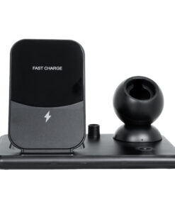 Alternative view of GloboStar® 79699 Επιτραπέζια Σταθερή Βάση Ασύρματης Φόρτισης Fast Charging για Κινητά - Earphones - Smart Watches - Pencil 4 Καναλιών - 1 Channel 15W Max (Phone) - 2 Channel 3W (Airpod) - 3 Channel 2W (Watch) - 4 Channel 2W (Pencil)