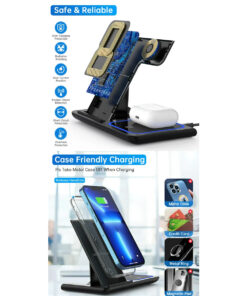 GloboStar® 79706 Επιτραπέζια Σταθερή Βάση Ασύρματης Φόρτισης Fast Charging για Κινητά - Earphones - Smart Watches 15W Max - Λευκό 20 79706 10