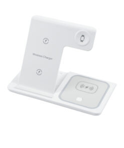 GloboStar® GloboStar® 79706 Επιτραπέζια Σταθερή Βάση Ασύρματης Φόρτισης Fast Charging για Κινητά - Earphones - Smart Watches 15W Max - Λευκό