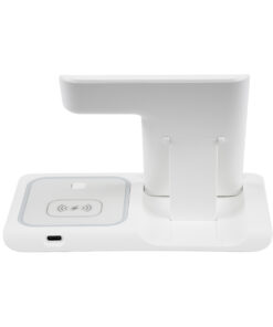 GloboStar® 79706 Επιτραπέζια Σταθερή Βάση Ασύρματης Φόρτισης Fast Charging για Κινητά - Earphones - Smart Watches 15W Max - Λευκό 14 79706 4