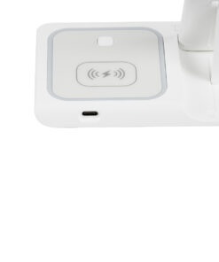 GloboStar® 79706 Επιτραπέζια Σταθερή Βάση Ασύρματης Φόρτισης Fast Charging για Κινητά - Earphones - Smart Watches 15W Max - Λευκό 16 79706 6