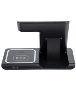 GloboStar® 79707 Επιτραπέζια Σταθερή Βάση Ασύρματης Φόρτισης Fast Charging για Κινητά - Earphones - Smart Watches 15W Max - Μαύρο 14 79707 4