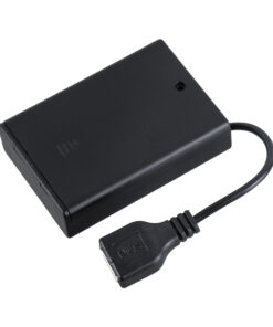 Alternative view of GLOBOSTAR® USBGARLAND 79791 Κουτί Τροφοδοσίας με USB & Διακόπτη On/Off για Γιρλάντες LED DC 5V με 3xAA Μπαταρίες IP44 - Μαύρο - Μ6.8 x Π4.8 x Υ1.8cm