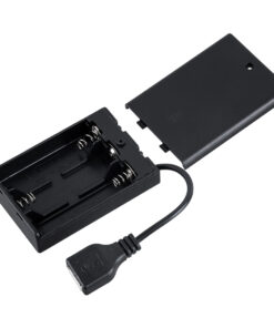 GLOBOSTAR® USBGARLAND 79791 Κουτί Τροφοδοσίας με USB & Διακόπτη On/Off για Γιρλάντες LED DC 5V με 3xAA Μπαταρίες IP44 - Μαύρο - Μ6.8 x Π4.8 x Υ1.8cm 14 79791 6