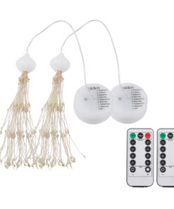 GloboStar® GloboStar® 79798 ΣΕΤ 2 x Διακοσμητικές Γιρλάντες Μπαταρίας (2x 3xAAA Δεν Περιλαμβάνονται) 200+200 LED 3+3 Watt και Ασύρματο Χειριστήριο 8 Προγραμμάτων Φωτισμού Dimmable Πολύχρωμο RGB