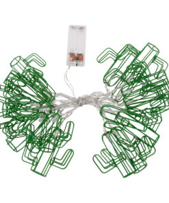 Alternative view of 79801 Διακοσμητική Γιρλάντα Green Cactus 3 Μέτρα με Διακόπτη On/Off - 20 LED 2W με Μπαταρίες 2xAA & Διάφανο Καλώδιο IP20 Ψυχρό Λευκό 6000K Μ3m