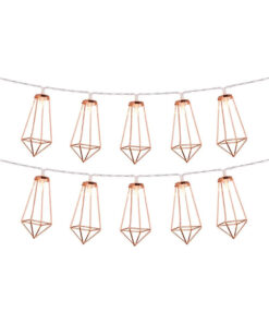 79803 Διακοσμητική Γιρλάντα Bronze Cone 1.5 Μέτρα με Διακόπτη On/Off - 10 LED 1W με Μπαταρίες 2xAA & Διάφανο Καλώδιο IP20 Θερμό Λευκό 2700K Μ1.5m 9 79803 3
