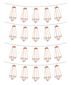 79804 Διακοσμητική Γιρλάντα Bronze Cone 3 Μέτρα με Διακόπτη On/Off - 20 LED 2W με Μπαταρίες 2xAA & Διάφανο Καλώδιο IP20 Θερμό Λευκό 2700K Μ3m 9 79804 3