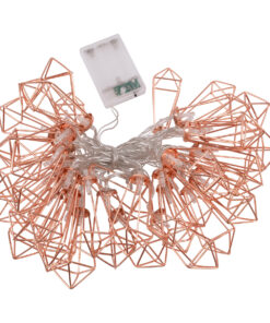 79806 Διακοσμητική Γιρλάντα Bronze Cone 5 Μέτρα με Διακόπτη On/Off - 40 LED 4W με Μπαταρίες 3xAA & Διάφανο Καλώδιο IP20 Θερμό Λευκό 2700K Μ5m 8 79806 2