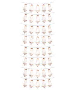 79806 Διακοσμητική Γιρλάντα Bronze Cone 5 Μέτρα με Διακόπτη On/Off - 40 LED 4W με Μπαταρίες 3xAA & Διάφανο Καλώδιο IP20 Θερμό Λευκό 2700K Μ5m 9 79806 3