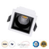 GloboStar® GloboStar® PLUTO-S 60264 Χωνευτό LED Spot Downlight TrimLess Μ6.4xΠ6.4cm 7W 910lm 38° AC 220-240V IP20 Μ6.4 x Π6.4 x Υ4.9cm - Τετράγωνο - Λευκό με Μαύρο Κάτοπτρο & Anti-Glare HoneyComb - Φυσικό Λευκό 4500K - Bridgelux COB - 5 Years Warranty