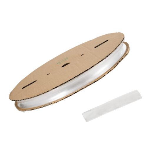 GloboStar® GloboStar® 79968 Θερμοσυστελλόμενο - Μακαρόνι Φ20mm/10mm - Ρολό Μήκους 100m Στεγανοποίησης για Όλες τις Neon Flex LED DC 24V & DC 230V Αδιάβροχο IP65 Φ43 x Υ4.5cm - Διάφανο