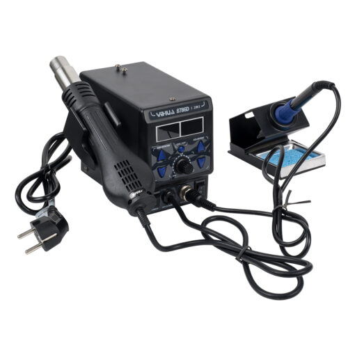 GloboStar® GLOBOSTAR® YIHUA-8786D 79972 Ψηφιακός Σταθμός Συγκόλλησης Θερμού Αέρα με Ψηφιακή Οθόνη & Κολλητήρι 1200W AC 220-240V IP20 - Μ15 x Π23.5 x Υ14cm - 2 Χρόνια Εγγύηση