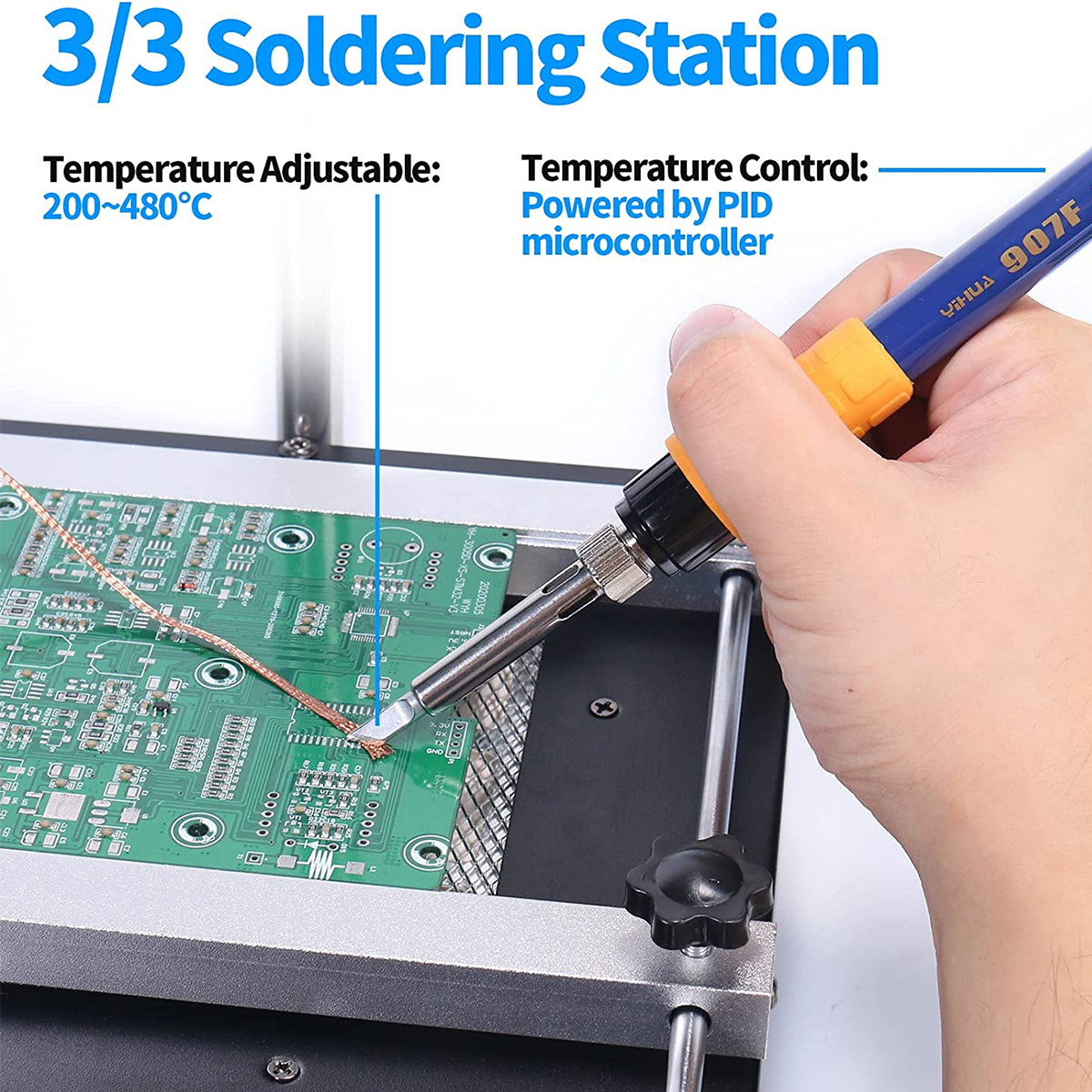 GloboStar® 79973 Ψηφιακός Σταθμός Συγκόλλησης 3in1 με Ψηφιακή Οθόνη - Κολλητήρι - Πιστόλι Θερμού Αέρα Hot Air Soldering Welding Gun - Φούρνος Πλακετών Solder Preheat Welding Oven PCB και PID Προγραμματιζόμενο Σύστημα Ελέγχου Θερμοκρασίας - 1200W 11 GloboStar® 79973 Ψηφιακός Σταθμός Συγκόλλησης 3in1 με Ψηφιακή Οθόνη - Κολλητήρι - Πιστόλι Θερμού Αέρα Hot Air Soldering Welding Gun - Φούρνος Πλακετών Solder Preheat Welding Oven PCB και PID Προγραμματιζόμενο Σύστημα Ελέγχου Θερμοκρασίας - 1200W - Image 9