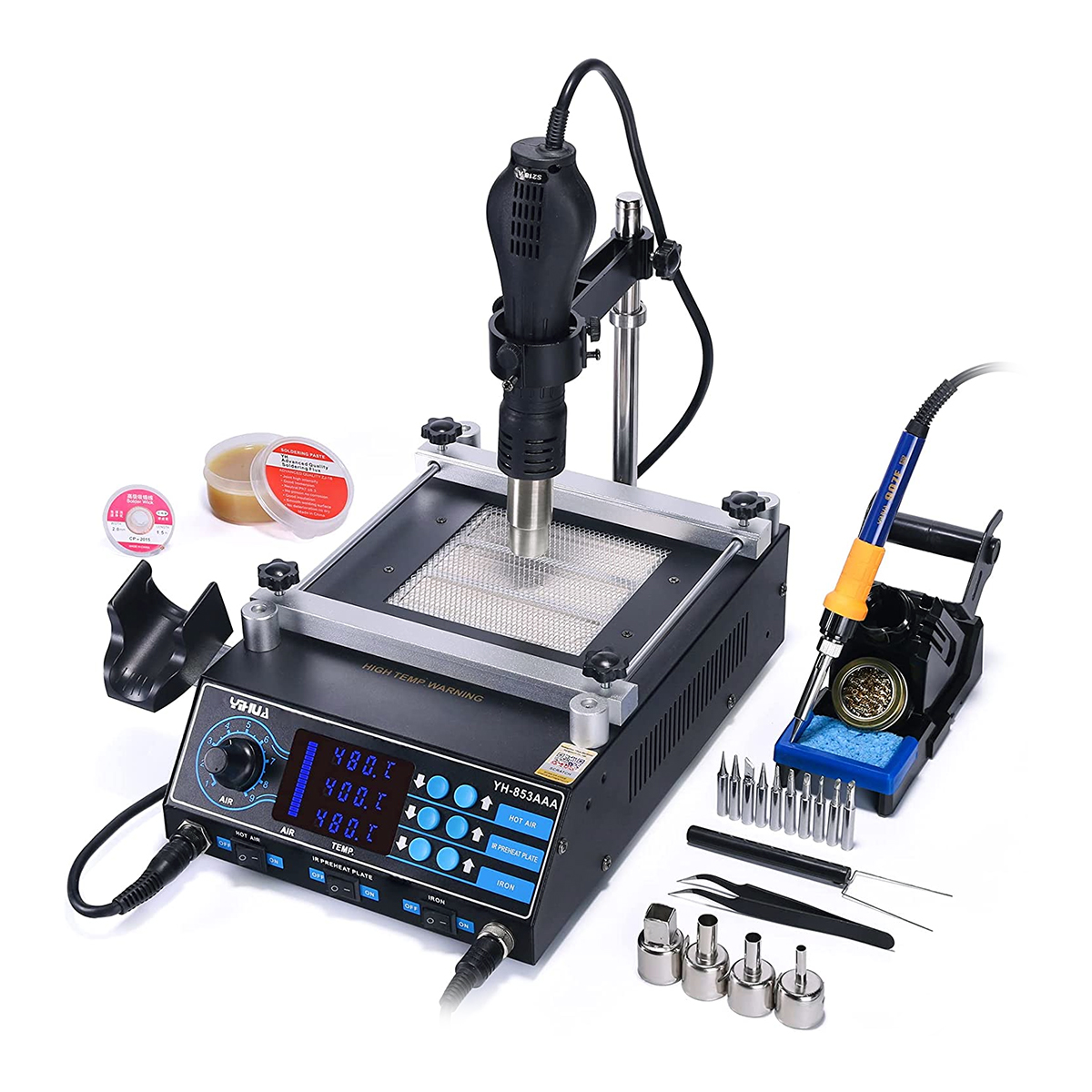 GloboStar® 79973 Ψηφιακός Σταθμός Συγκόλλησης 3in1 με Ψηφιακή Οθόνη - Κολλητήρι - Πιστόλι Θερμού Αέρα Hot Air Soldering Welding Gun - Φούρνος Πλακετών Solder Preheat Welding Oven PCB και PID Προγραμματιζόμενο Σύστημα Ελέγχου Θερμοκρασίας - 1200W 3 GloboStar® GloboStar® 79973 Ψηφιακός Σταθμός Συγκόλλησης 3in1 με Ψηφιακή Οθόνη - Κολλητήρι - Πιστόλι Θερμού Αέρα Hot Air Soldering Welding Gun - Φούρνος Πλακετών Solder Preheat Welding Oven PCB και PID Προγραμματιζόμενο Σύστημα Ελέγχου Θερμοκρασίας - 1200W