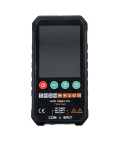 Alternative view of GloboStar® 79976 Ψηφιακό Φορητό Πολύμετρο Data Retantion True RMS Intelligent Automation AI Μπαταρίας 2 x AAA (Δεν Περιλαμβάνονται) με Οπίσθιο Φωτισμό Μετρητής Τάσης AC/DC - Θερμοκρασία - Αμπερόμετρο - Voltmeter - Καπασιτόμετρο - Ohm - Μαύρο