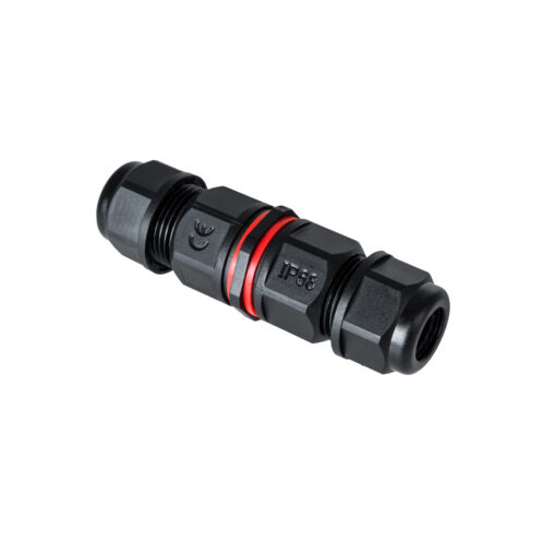 GloboStar® GloboStar® FAST-CONNECT 69921 Διπλός Ι Αδιάβροχος IP68 Σύνδεσμος Ταχείας Σύνδεσης & Διακλάδωσης Καλωδίων - 1 x Είσοδος & 1 x Έξοδος - Εσωτερική Τετραπλή Κλέμα με Συμβατή Διατομή Καλωδίων 4 x 0.5mm² έως 4 x 1.5mm² - 450V 16A Max - Φ2.5 x Υ9cm - Μαύρο - 5 Years Warranty