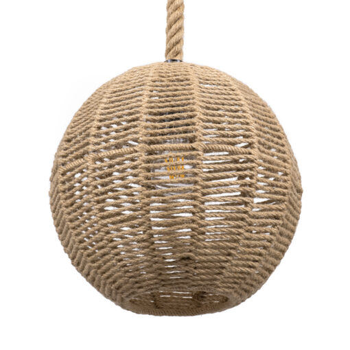 GloboStar® GLOBOSTAR® MANDALA 00731 Boho Κρεμαστό Φωτιστικό Οροφής με Ντουί 1 x E27 AC 220-240V IP20 - Μπεζ - Μ30 x Π30 x Y30cm
