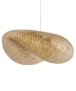 GloboStar® GLOBOSTAR® MEXICO 00721 Boho Κρεμαστό Φωτιστικό Οροφής με Ντουί 1 x E27 AC 220-240V IP20 - Μπεζ - Μ100 x Π80 x Υ35cm