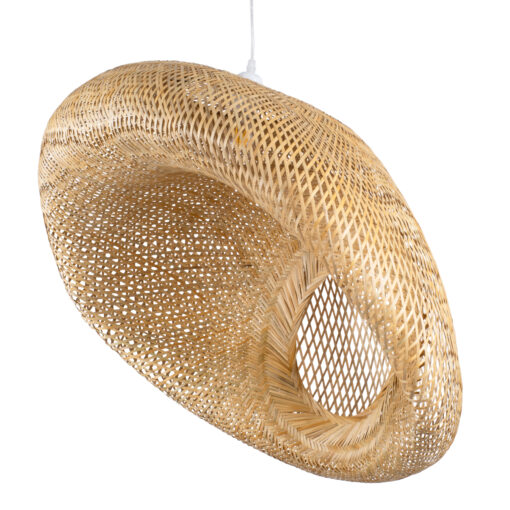 GloboStar® GLOBOSTAR® CARIBBEAN 01784 Μοντέρνο Κρεμαστό Φωτιστικό Οροφής με Ντουί 1 x E27 AC 220-240V IP20 - Μπεζ - Μ80 x Π80 x Υ35cm