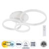 GloboStar® GloboStar® VENOM 61124 Φωτιστικό Οροφής Δαχτυλίδι-Κύκλος LED CCT 100W 12100lm 360° AC 220-240V - Εναλλαγή Φωτισμού μέσω Τηλεχειριστηρίου All In One Ψυχρό 6000k+Φυσικό 4500k+Θερμό 2700k Dimmable Φ25+30+40cm+BackLight - Λευκό - 3 Years Warranty