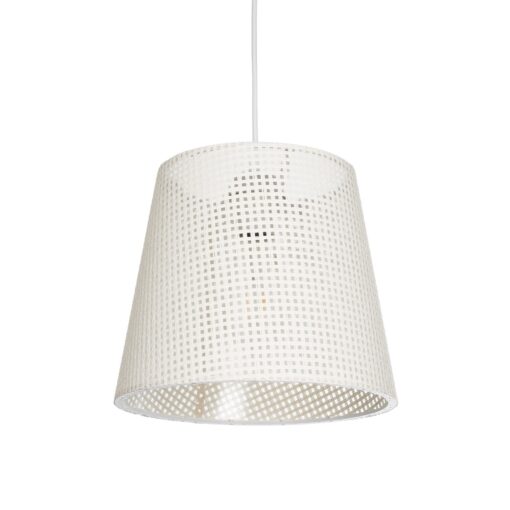 GloboStar® GLOBOSTAR® CONEY 203-0071 Μοντέρνο Κρεμαστό Φωτιστικό Οροφής με Ντουί 1 x E27 AC 220-240V IP20 - Λευκό - Μ26 x Π26 x Υ25cm