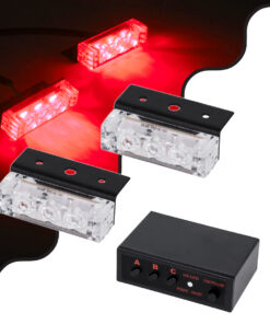 GloboStar® GloboStar® 85000 PRO Series ΣΕΤ 2 x Μπάρες Σήμανσης Οχήματος Πυροσβεστικής για Αυτοκίνητα & Φορτηγά 3 Προγραμμάτων Φωτισμού STROBE LED HIGH POWER 6W DC 10-30V Αδιάβροχο IP65 Κόκκινο