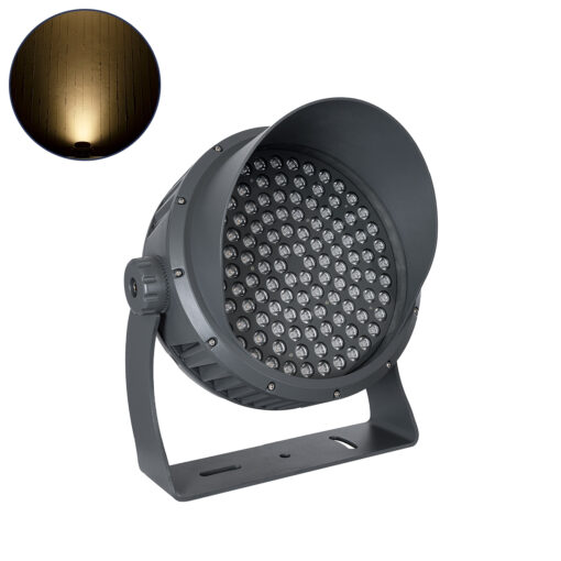 GloboStar® GLOBOSTAR® FLOOD-DIMO 90749 Προβολέας Σποτ Wall Washer με Αντιθαμβωτική Γρίλια LED 150W 13500lm 10° AC 220-240V Αδιάβροχο IP67 Θερμό Λευκό 2700K - Γκρι Ανθρακί - Μ43 x Π45 x Υ46cm - 3 Χρόνια Εγγύηση