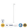 GloboStar® GloboStar® GARDENIA 60509 Φωτιστικό Κήπου - Πάρκου - Πλατείας - Κολωνάκι Αρχιτεκτονικού Φωτισμού Εξωτερικού Χώρου LED 7W 700lm 60° AC220-240V Αδιάβροχο IP65 - Σώμα Αλουμινίου & Tempered Glass - Μ15 x Π18 x Υ180cm - Θερμό Λευκό 2700K - Λευκό - Bridgelux Chip - 5 Years Warranty