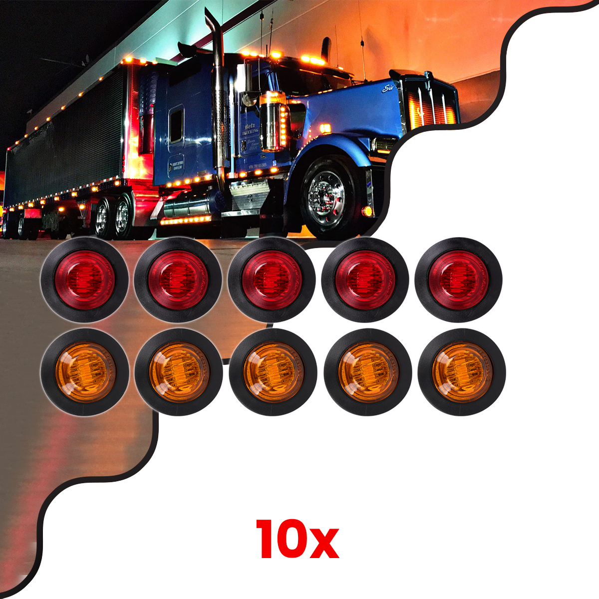 GloboStar® 85308 Πακέτο 10 Τεμάχια Φώτα Όγκου για Φορτηγά BULLET PIN LED SMD 5730 1W / Τεμ. 100lm DC 24V Αδιάβροχα IP65 5x Κόκκινα - 5x Πορτοκαλί 2 GloboStar® GloboStar® 85308 Πακέτο 10 Τεμάχια Φώτα Όγκου για Φορτηγά BULLET PIN LED SMD 5730 1W / Τεμ. 100lm DC 24V Αδιάβροχα IP65 5x Κόκκινα - 5x Πορτοκαλί