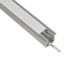 GloboStar® GLOBOSTAR® ALP-LINEAR RECESSA 61787-3M Χωνευτό Προφίλ Αλουμινίου με Λευκό Γαλακτερό Πατητό Κάλυμμα για Ταινίες LED IP20 - Γκρι Ανθρακί Ματ - Μ300 x Π3.5 x Υ4cm