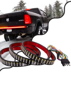 GloboStar® GloboStar® 85330 Car Backlit LED Strip Εύκαμπτη Ταινία 150cm Σήμανσης DRL Αυτοκινήτου 6 Προγραμμάτων Φωτισμού LED SMD 2835 80W DC 12V Αδιάβροχη IP68 Πορτοκαλί - Κόκκινο - Ψυχρό Λευκό 6000K