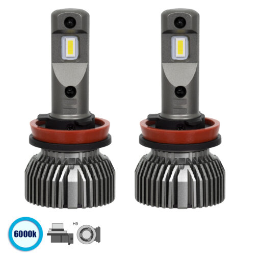 GloboStar® GloboStar® 85645 H9 E30 Line KIT Βασικού Φωτισμού Αυτοκινήτου & Φορτηγού 3nd Generation Can-Bus Series LED CREE CXB 100W 14000lm DC 9-32V Αδιάβροχο IP66 Ψυχρό Λευκό 6000K