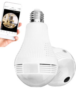 GloboStar® GloboStar® 76073 WIFI 2.4G IP CAMERA 2.0MP 1080P - Έξυπνη Κρυφή IP Κάμερα WiFi 1080P Fish Eye 360° 3W LED σε Σχήμα Λάμπας με Ντουί και Βάση E27 Smart Home