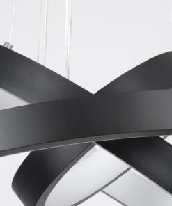 GLOBOSTAR® NEMESIS TRIO 61167-DECO Μοντέρνο Κρεμαστό Φωτιστικό Οροφής LED 100W 12123lm 360° AC 220-240V IP20 Ρυθμιζόμενο Λευκό CCT με Χειριστήριο από 2700K έως 6000K Dimmable - Lumileds SMD Chip - Μαύρο - Μ25 x Π40 x Υ60cm - 3 Χρόνια Εγγύηση 18 7d897a 61167 3