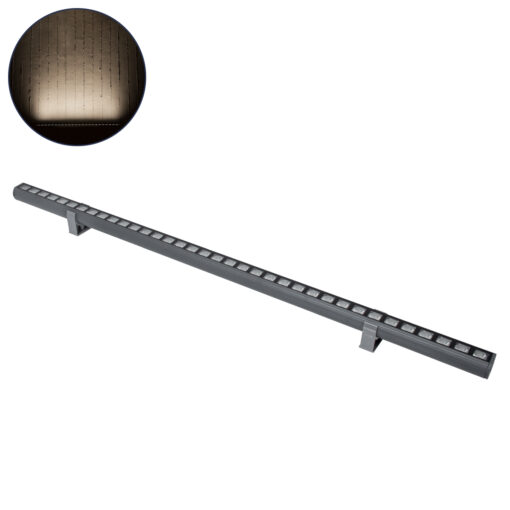 GloboStar® GLOBOSTAR® WASHER-PANDA 90584 Μπάρα Φωτισμού Wall Washer LED 36W 3420lm 15° DC 24V Αδιάβροχο IP67 Φυσικό Λευκό 4500K Dimmable - Γκρι Ανθρακί - Μ100 x Π4 x Υ3.5cm - 3 Χρόνια Εγγύηση