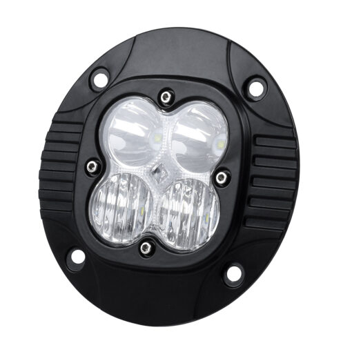 GloboStar® GloboStar® 85444 PRO Series Χωνευτός Προβολέας Εργασίας - Φώτα Ημέρας - Working Light - DRL για Αυτοκίνητα & Φορτηγά LED CREE XBD 20W 2000lm DC 10-30V Αδιάβροχο IP65 Ψυχρό Λευκό 6000K & RGB